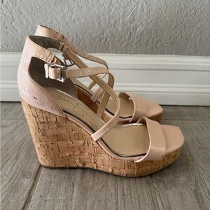 Jessica Simpson Blush Wedge Sandals